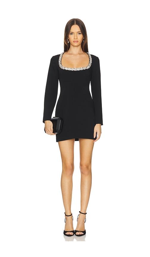 majorelle emiliana mini dress in black.