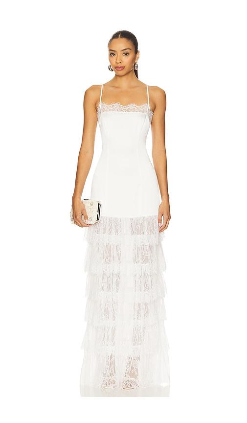 majorelle felicite maxi dress in white.