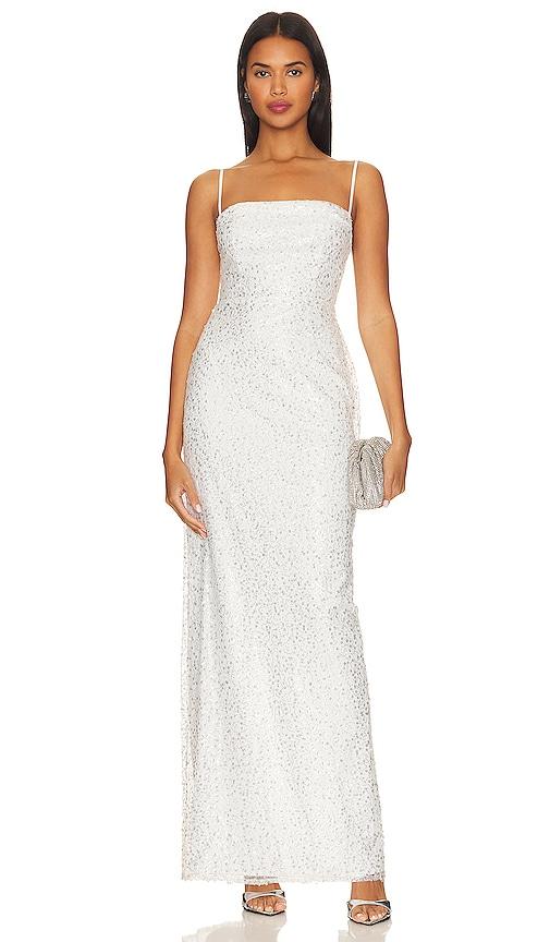majorelle galleria gown in ivory.