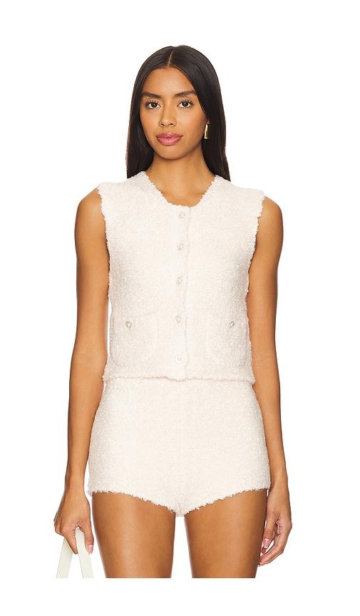 majorelle garcela vest in ivory.