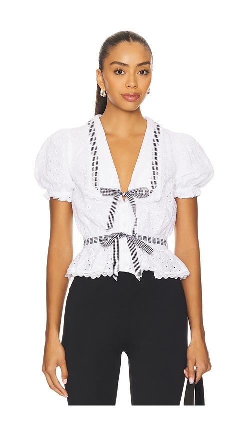 majorelle graciela top in white.