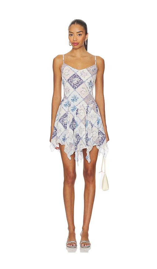 majorelle gueret mini dress in blue.