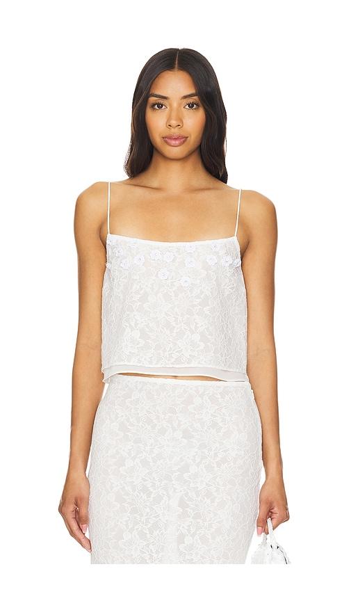 majorelle heather tank in white.