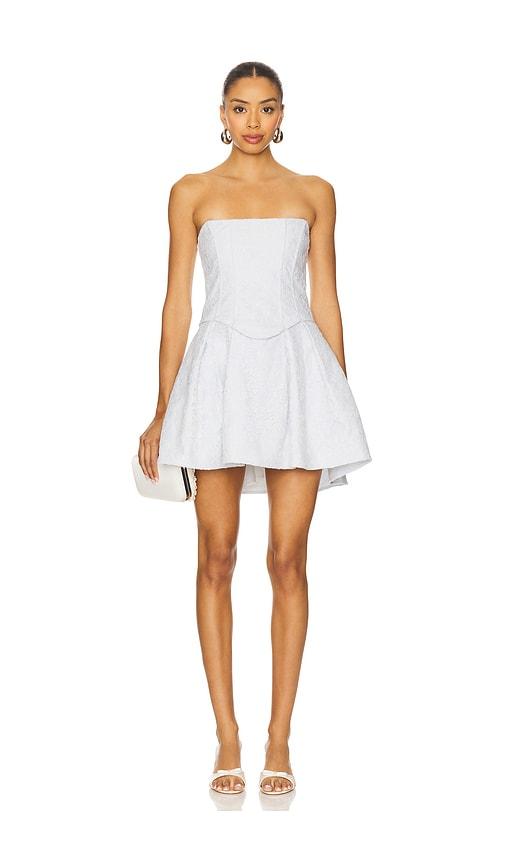 majorelle joyce mini dress in white.