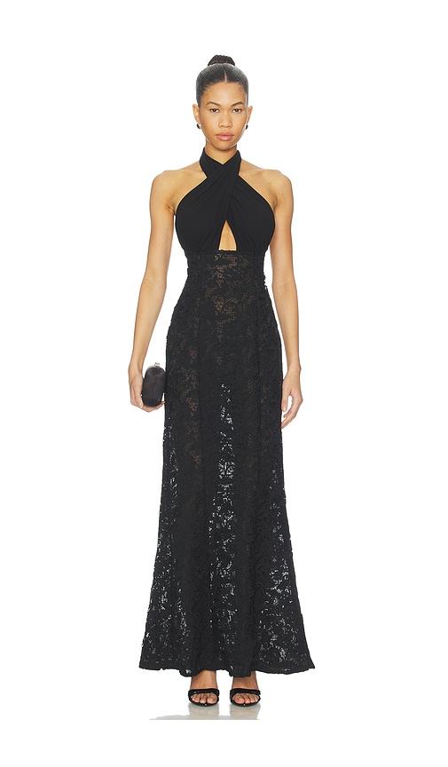 majorelle julie gown in black.