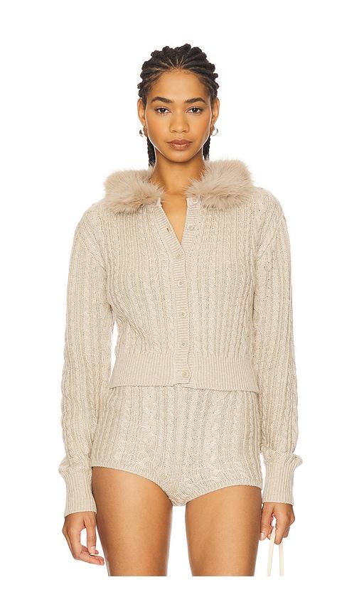majorelle kala cardigan in beige.