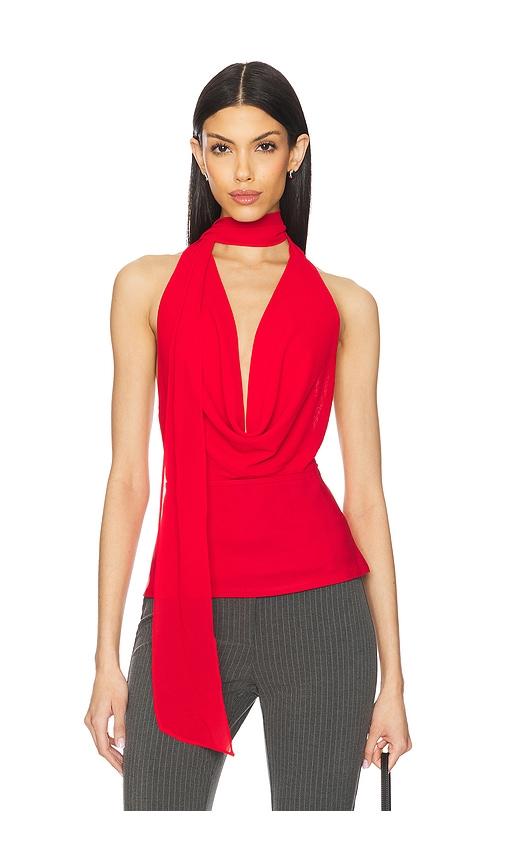 majorelle kelly halter top in red.