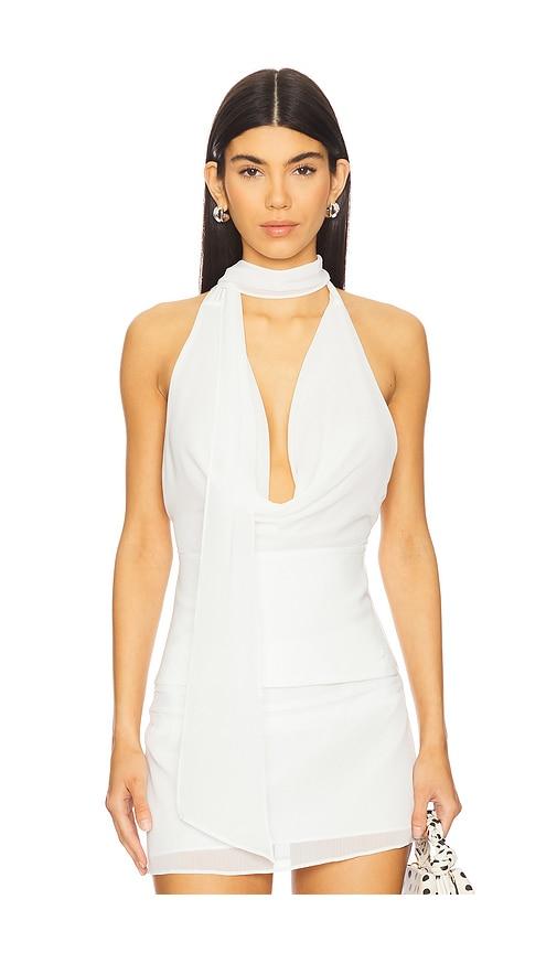 majorelle kelly halter top in white.