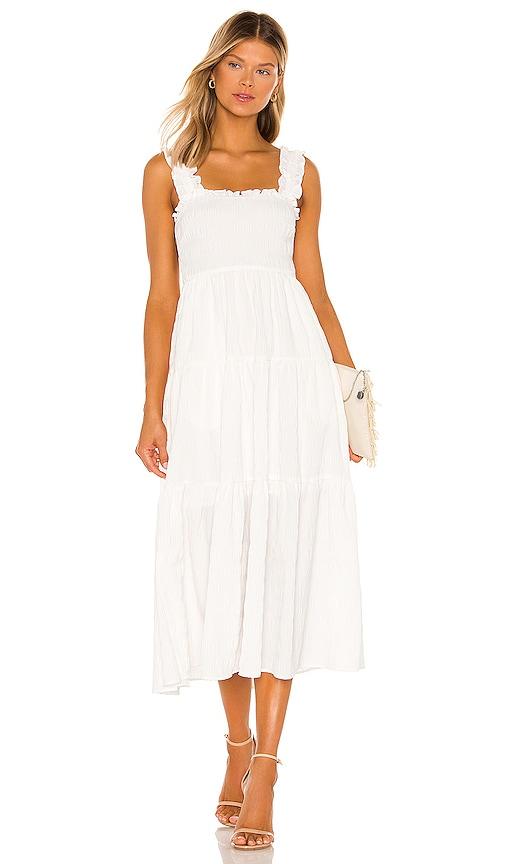 majorelle kimmie midi dress in ivory.