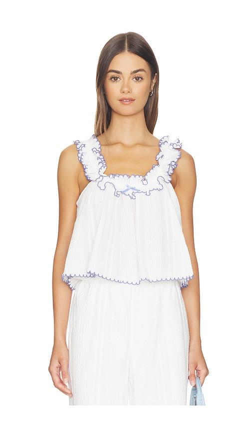 majorelle klarissa top in white.