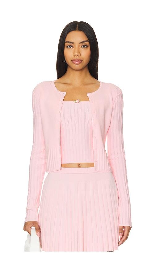 majorelle lenda cardigan in pink.