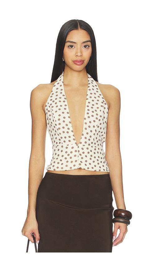 majorelle leona top in lemon,brown.