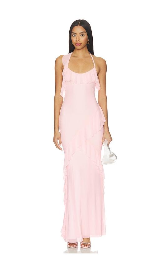 majorelle liana gown in pink.