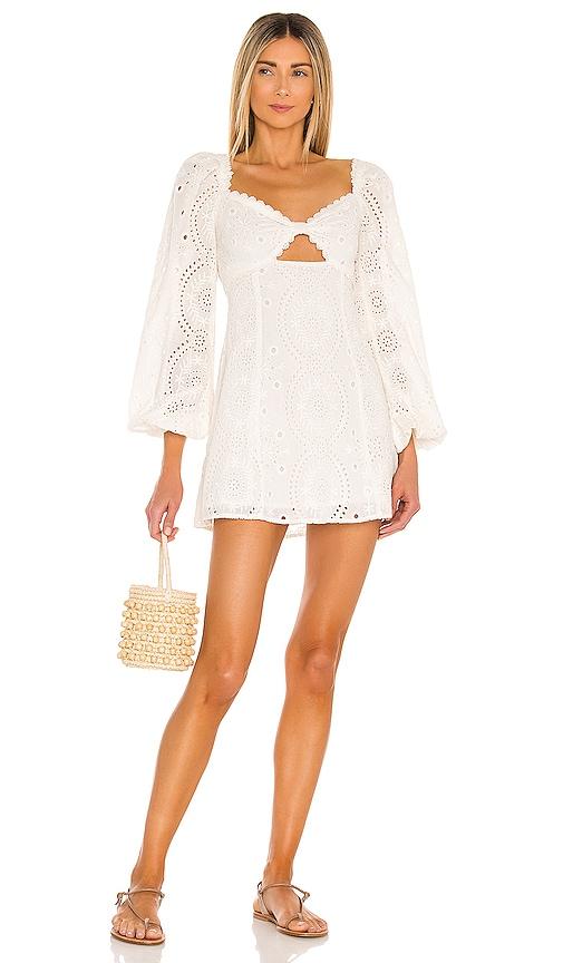 majorelle lizzy mini dress in ivory.