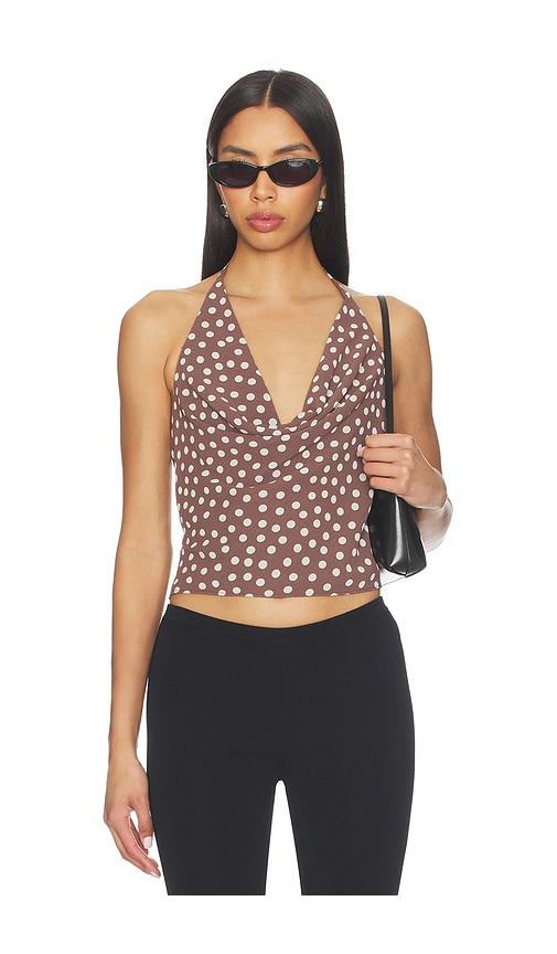 majorelle lucinda top in brown.
