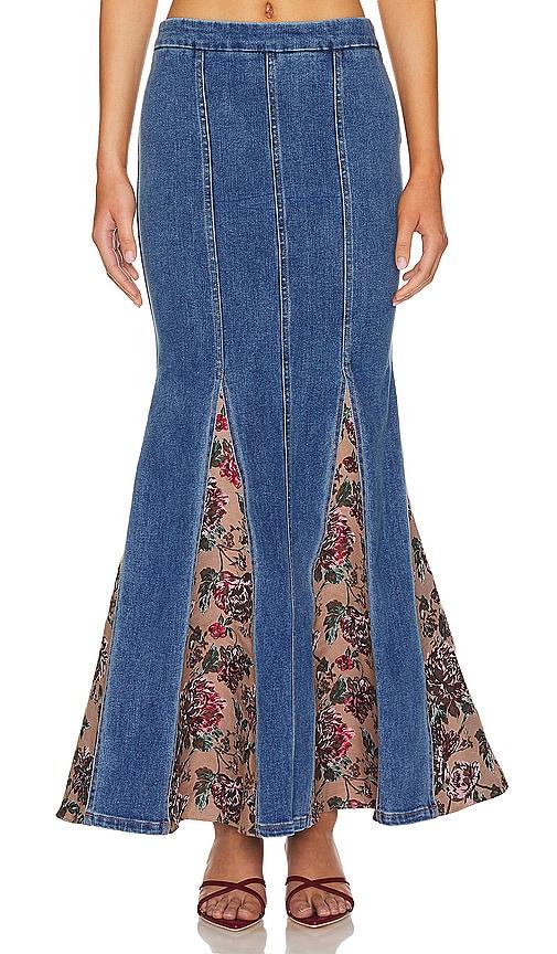 majorelle luda maxi skirt in blue.