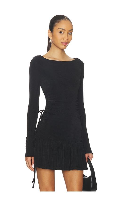 majorelle morie top in black.