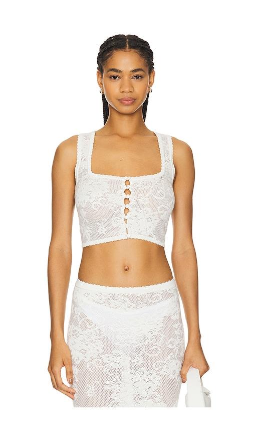 majorelle narcisa top in white.
