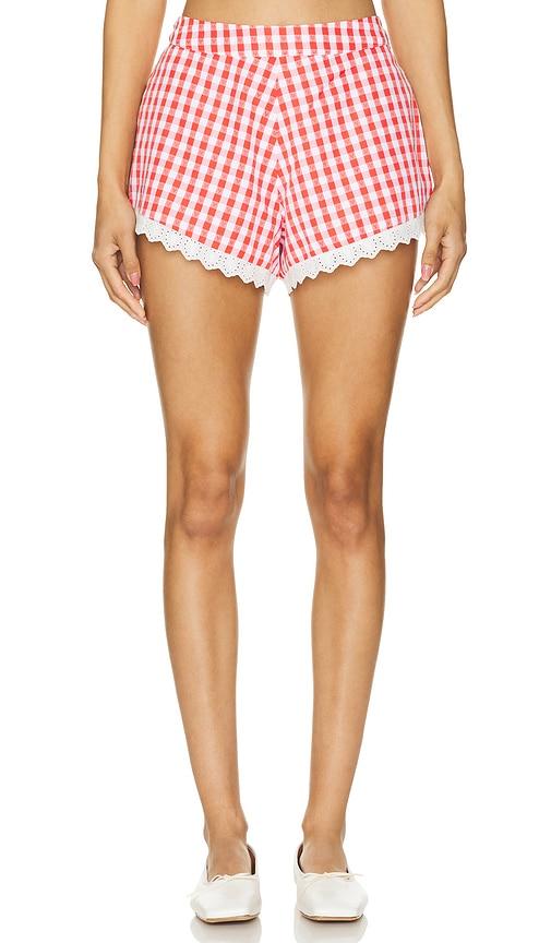 majorelle peggy hot short in red.