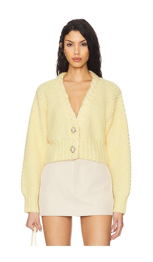 majorelle phiala cardigan in yellow.