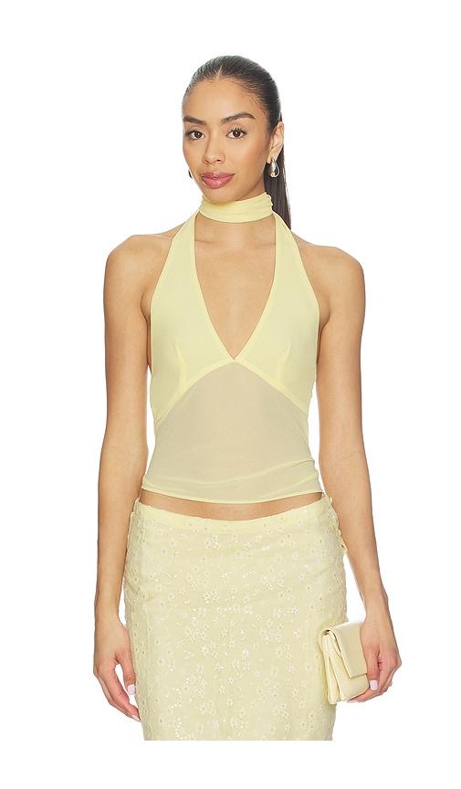 majorelle riviera top in lemon.