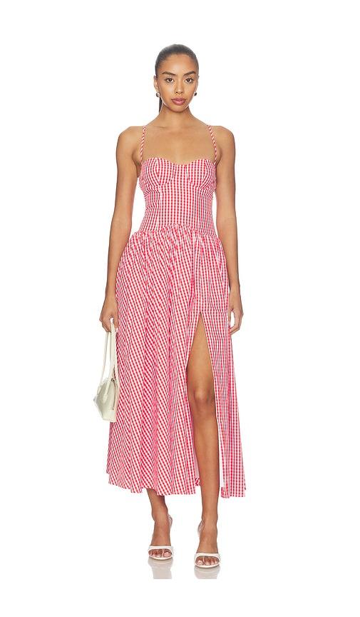 majorelle roma dress in red.