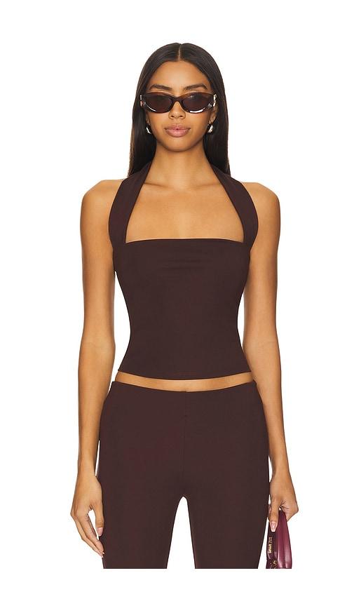 majorelle royce top in chocolate.