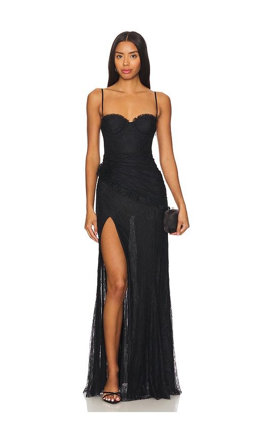 majorelle salma gown in black.