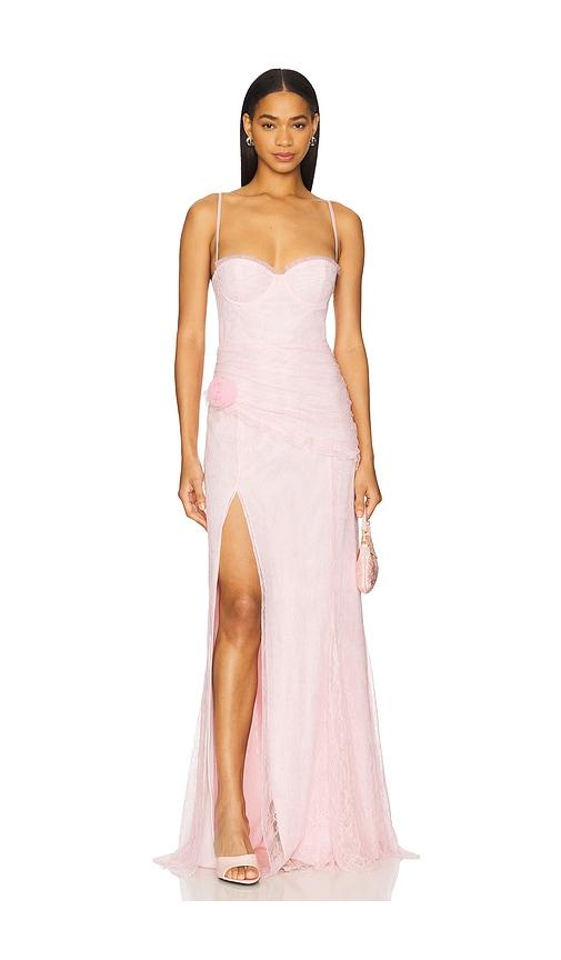 majorelle salma gown in rose.