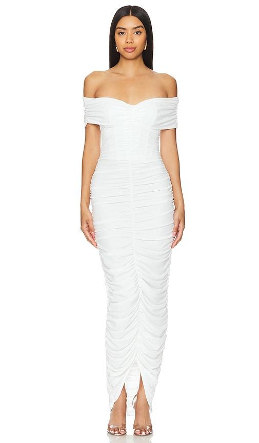 majorelle sigourney gown in white.