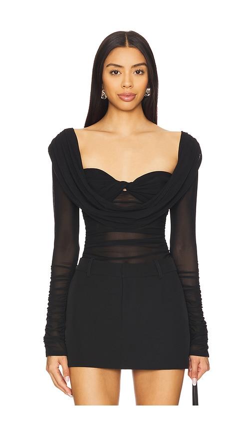 majorelle simone top in black.