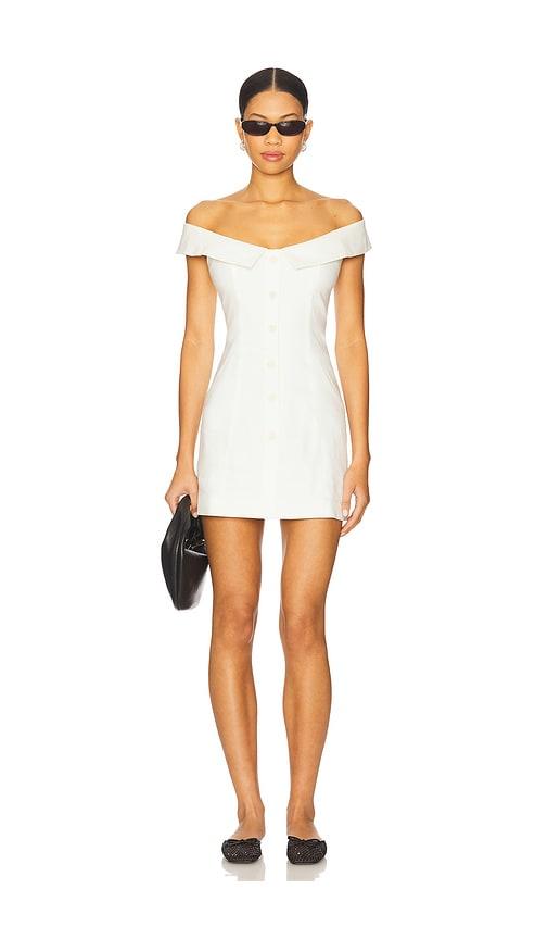 majorelle sky mini dress in ivory.