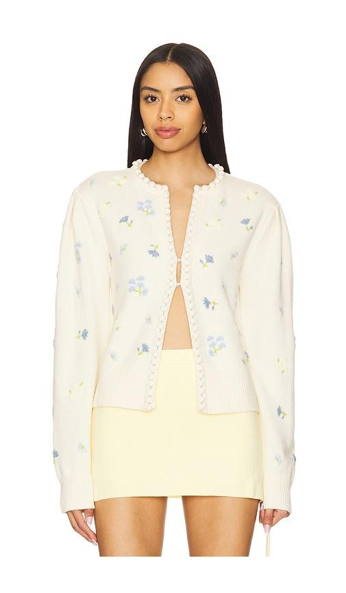 majorelle talia cardigan in ivory.