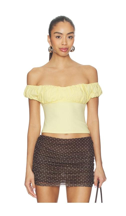 majorelle tatum top in lemon.