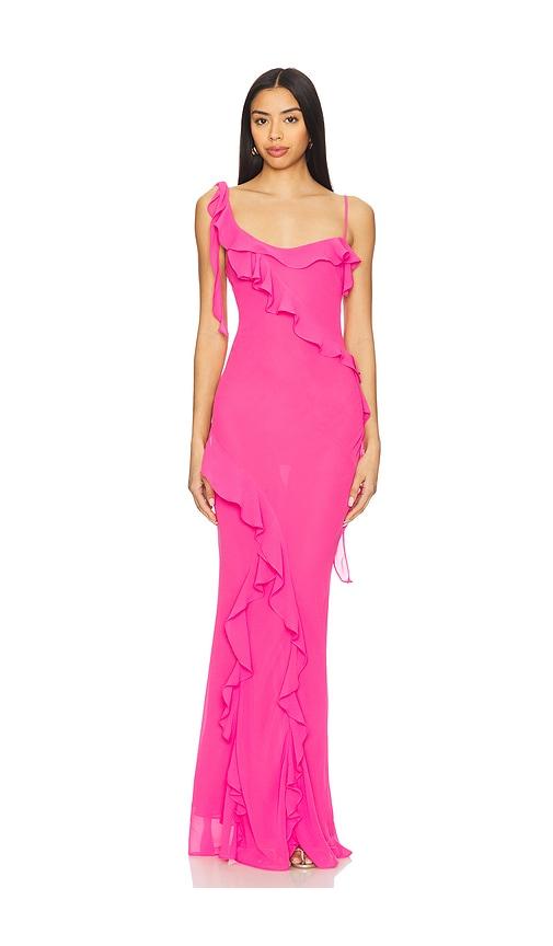 majorelle teagan gown in pink.