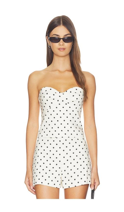 majorelle tori linen top in black,cream.