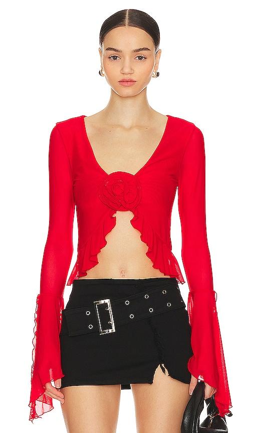 majorelle val top in red.