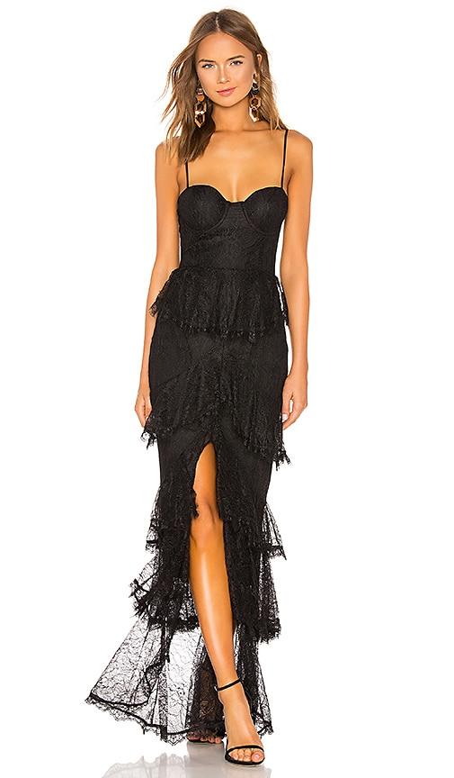 majorelle zelda fitz gown in black.