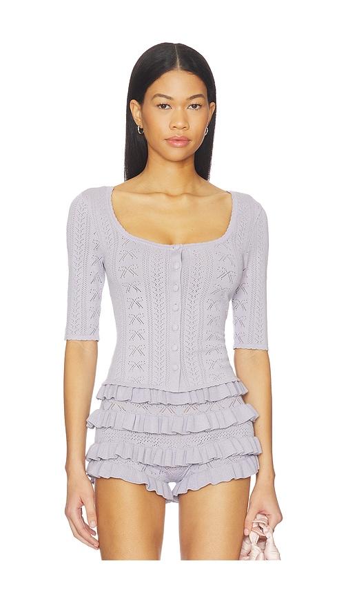 majorelle zhavia cardigan in lavender.