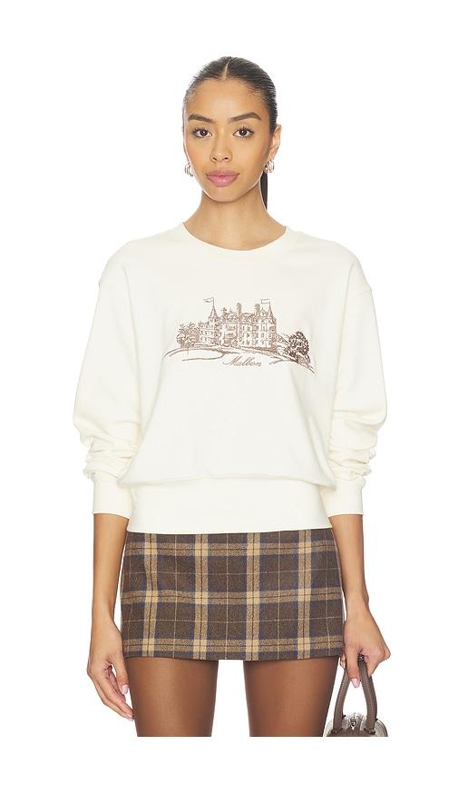malbon abbey sweatshirt in ivory.