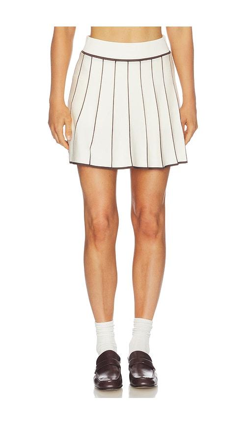 malbon aurora mini skirt in cream,brown.