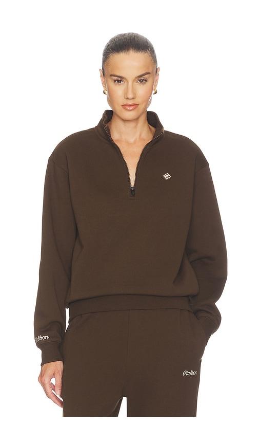 malbon delilah diamond sweatshirt in chocolate.