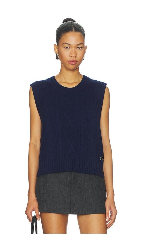 malbon elspeth sweater vest in navy.