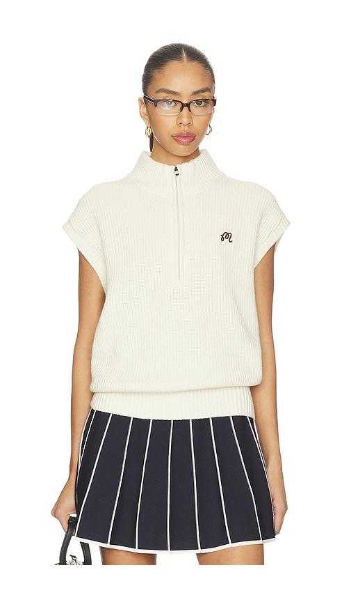 malbon iva sweater vest in cream.