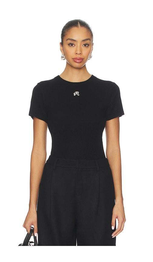 malbon lisette knit top in black.