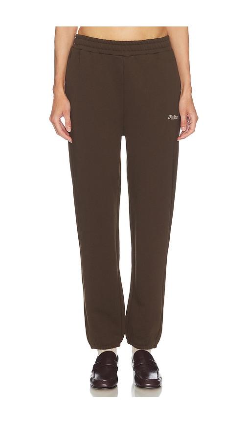 malbon sabine diamond sweatpant in chocolate.