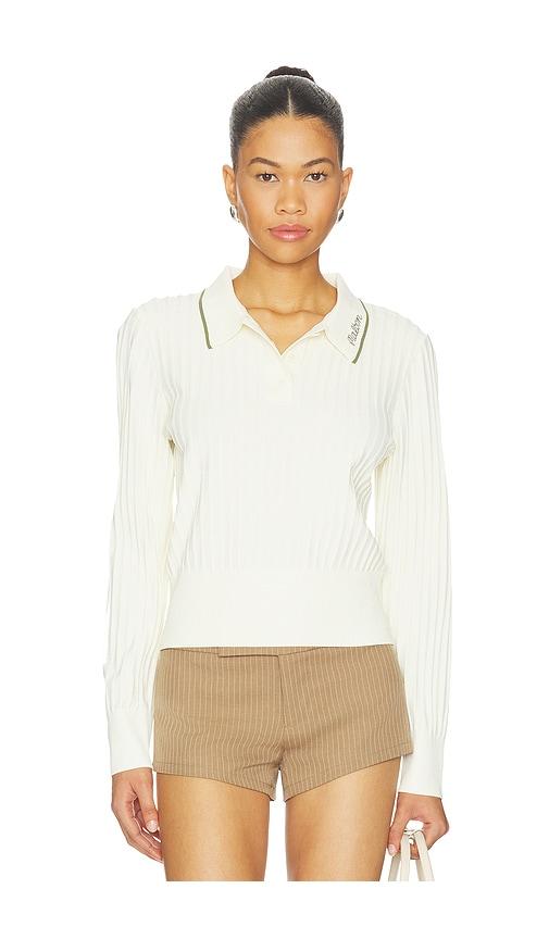 malbon selma polo top in cream.