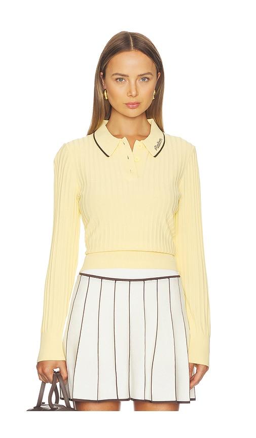 malbon selma polo top in lemon.