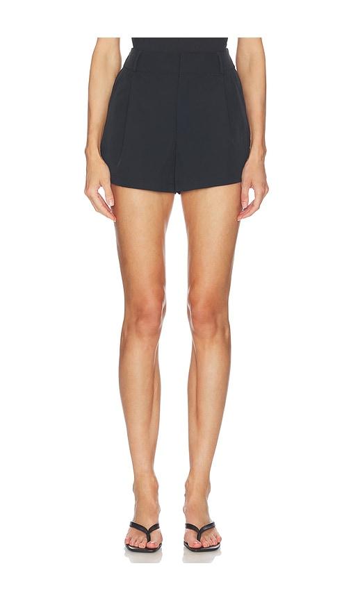 malbon solene short in black.