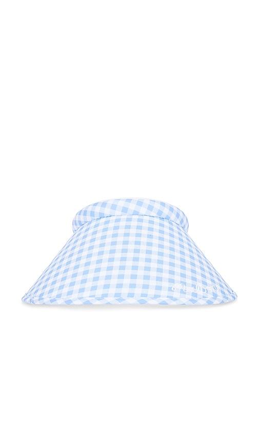 malbon x hvn claire visor in blue.